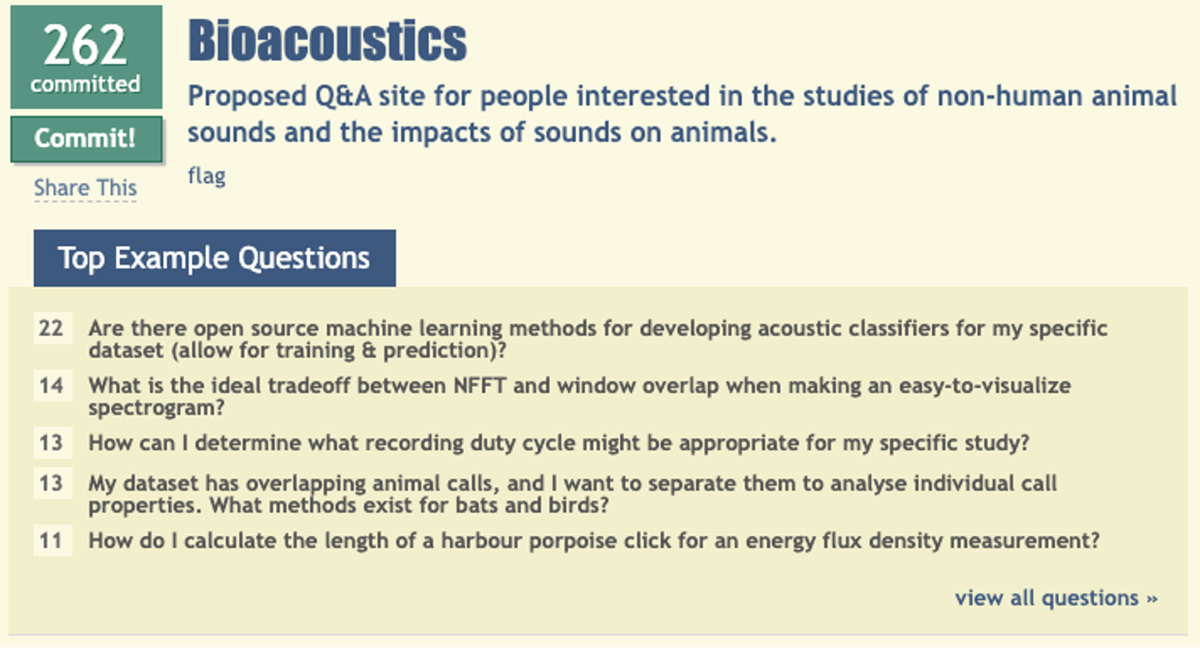 logo of Bioacoustics Stack Exchange